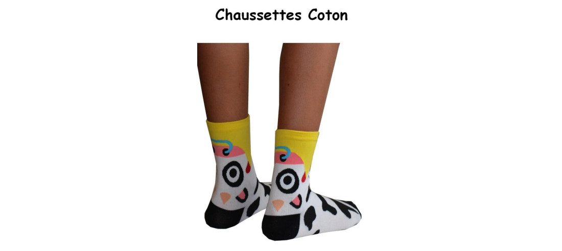 chaussettes Vache Rigolote coton