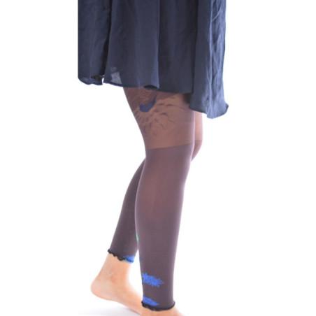 Collant sans pieds Agapanthes Prune Berthe aux grands Pieds