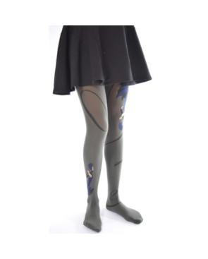 Collant flamenco Berthe aux grands Pieds Gris et bleu