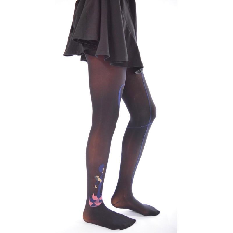 Collant Bleu Danseuse Berthe aux grands Pieds