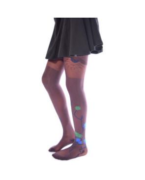 collant asymétrique Fleurs et plumetis Berthe aux grands Pieds