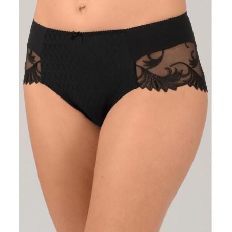 culotte empreinte Thalia Noir dentelle et micro opaque
