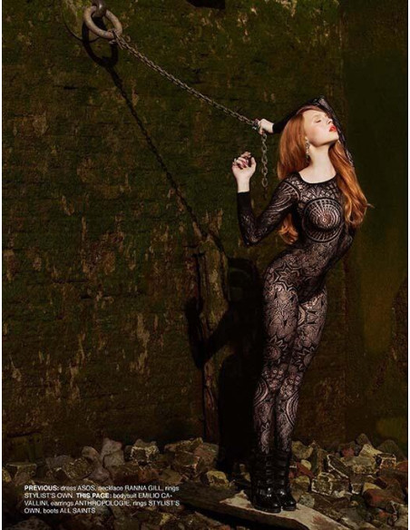 Combinaison dentelle florale Emilio Cavallini enchainé