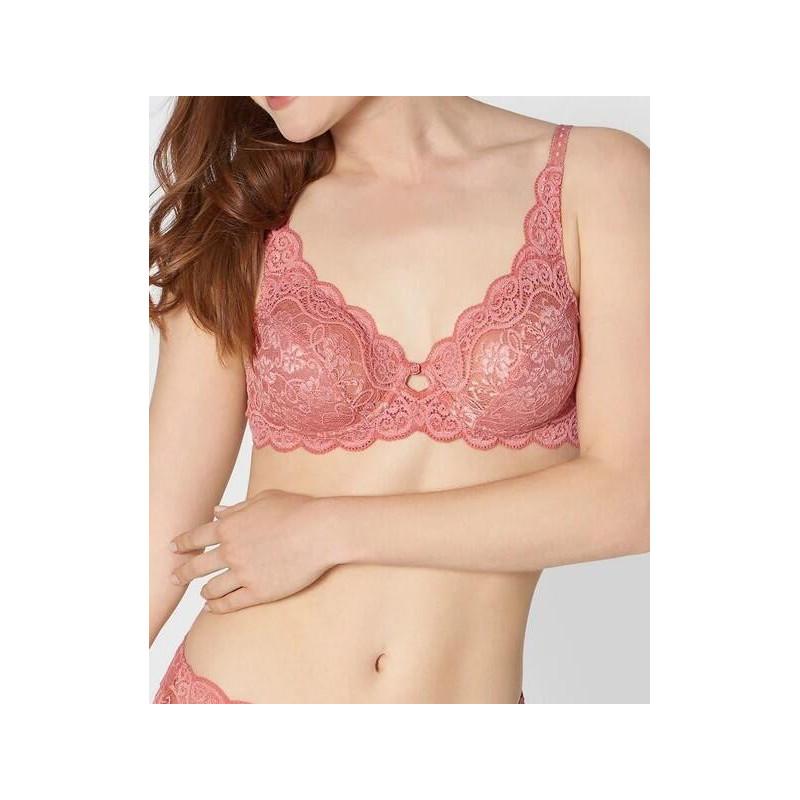 collant laine et cachemire Berthe au grands pieds fushia