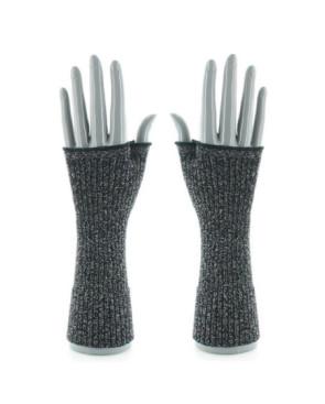 mitaines coton lurex noir argent