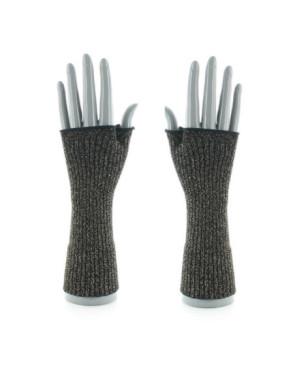  mitaines coton paillette noir lurex doré
