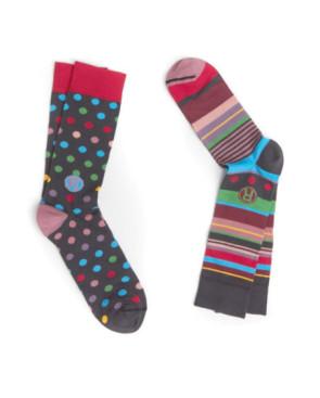 Duo de Chaussettes Dub et Drino tendance Pois et rayures
