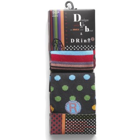 Coffret 2 paires Dub Chaussettes Pois et rayures Tendance