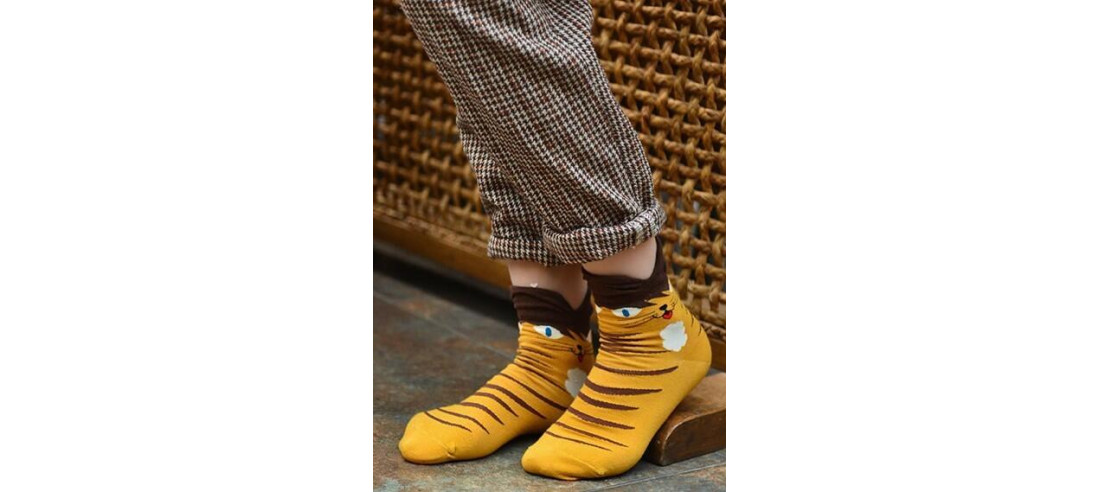 Chaussettes chats à la mode rigolotes