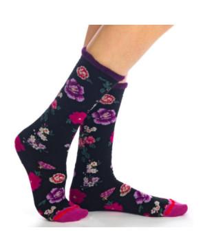  Mi bas fleurs violette Fil de joie