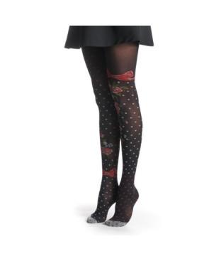  collant-fleurs-plumetis-asymétrique-fleuri-FIL0418-debout