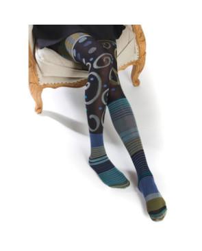 collant asymétrique pois et veloute