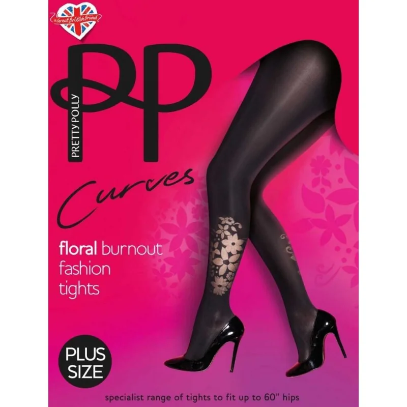 Collant Curves Pretty Polly opaque flowers
