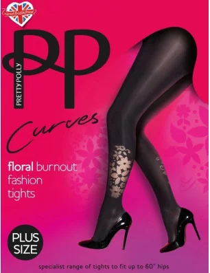 Collant Curves Pretty Polly opaque flowers