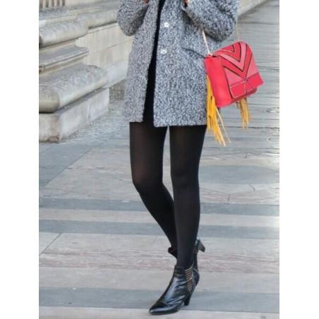 Collant Opaque Coton bio Noir Le Bourget