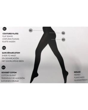 Le bourget Femme Collant naturel Opaque Coton Bio Le Bourget