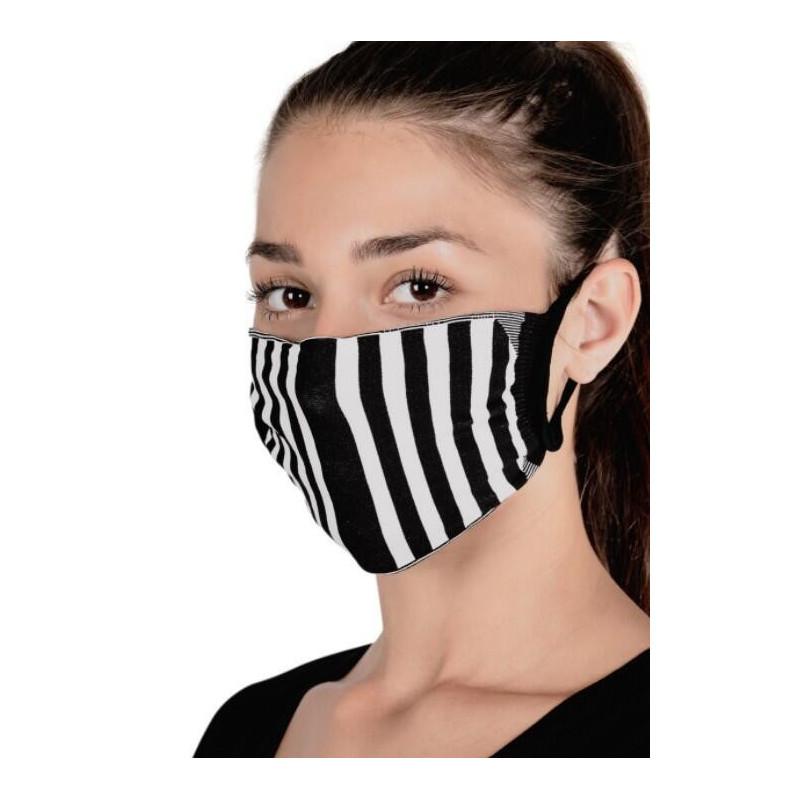 Lot de 2 Masques barrières Rayures Rectangles