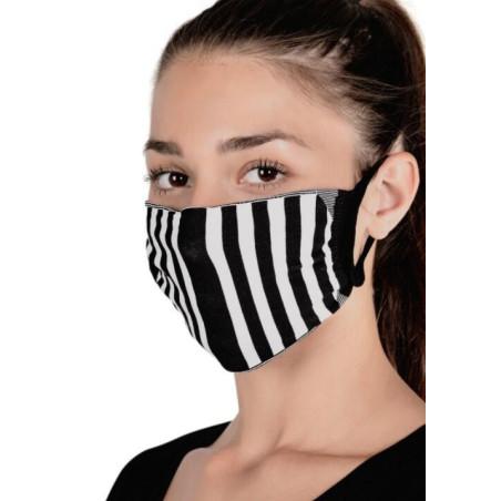 Lot de 2 Masques barrières Rayures Rectangles