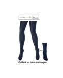Collant  laine mélangée Pétrole  à couture Hansel From Basel