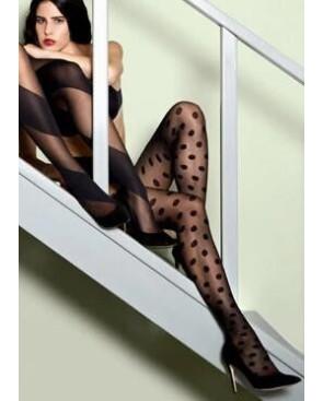 Emilio Cavallini Femme Collant noir à Gros Pois Emilio Cavallini