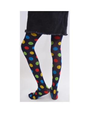 Collant hiver à pois multicouleur enfants