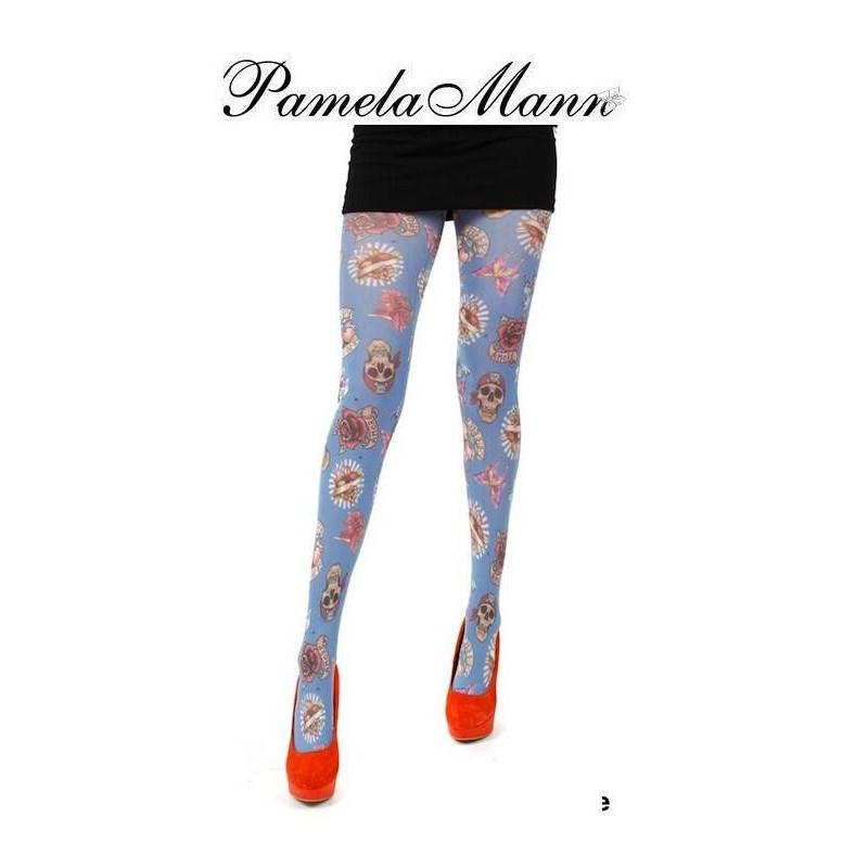 Collant Imprimé  Collant Imprimé  Skull & Roses Pamela Mann