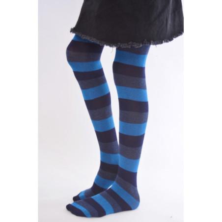 Collant Rayures Bleu Flash Enfants