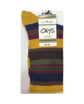 chaussettes tendance rayures sans compression Cronert