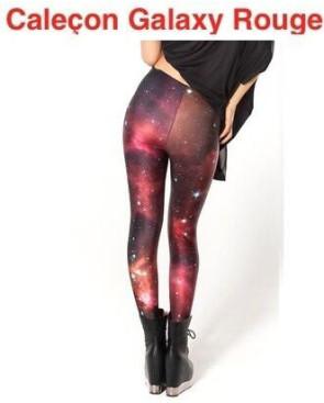  Caleçon Galaxie Brillant Rouge