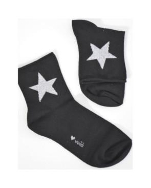 Chaussettes non comprimantes coton étoiles argentées