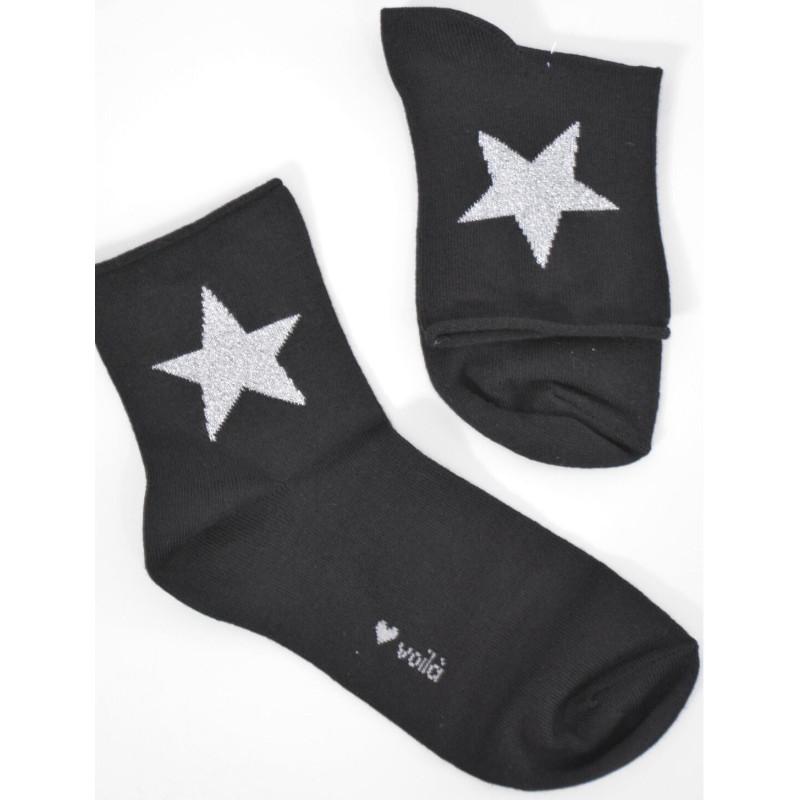 Chaussettes etoiles brillantes Coton