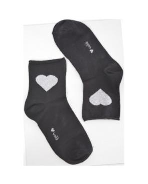 Voilà Femme Chaussettes coton coeurs brillants