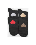 Chaussettes coton  coeurs brillants