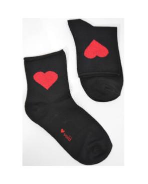 Voilà Femme Chaussettes coton coeurs brillants