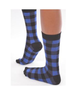 chaussettes bleus à carreaux ludiques années 80
