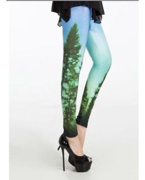 Caleçon lycra brillant forêt étoilée