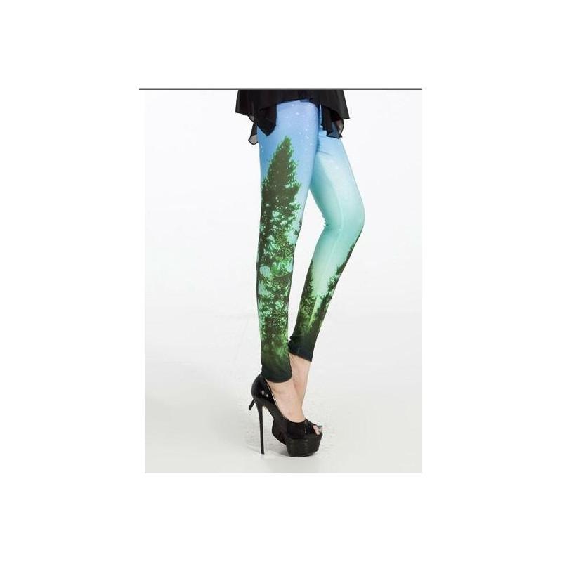 Caleçon lycra brillant forêt étoilée