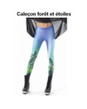Caleçon lycra brillant forêt étoilée