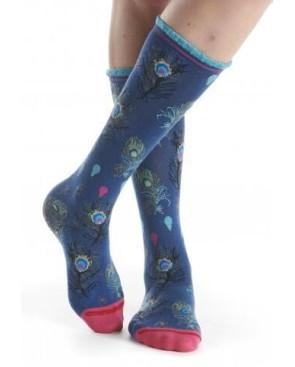 Chaussettes hiver fil de jour saphir angora