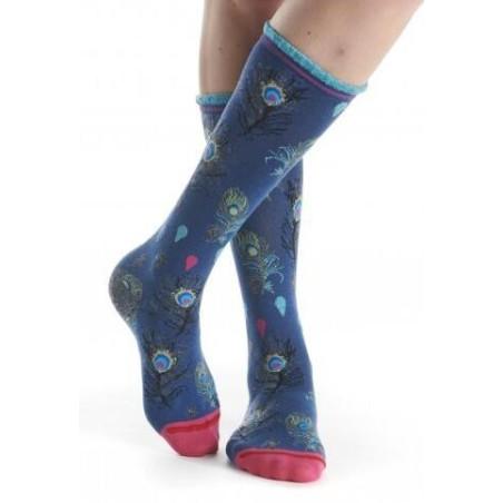 Chaussettes hiver fil de jour saphir angora