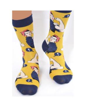 Chaussettes we can do it jaune