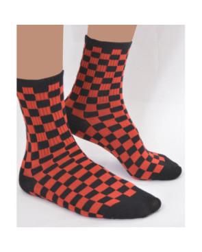 Chaussettes Bicolores à carreaux Noirs