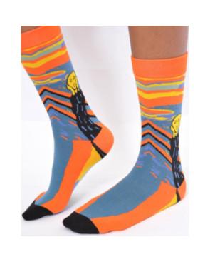  chaussettes fantaisie impressionniste le cri de munch
