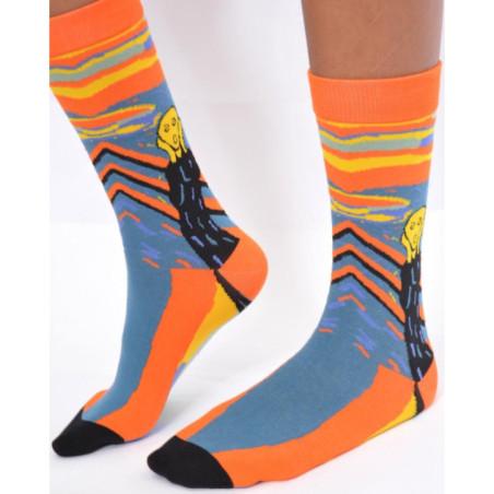 Chaussettes Le cri de Munch