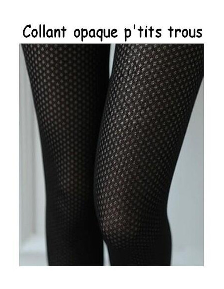 Collant Opaque Petits Trous ajourés noir