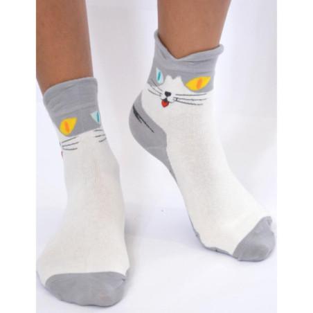 Chaussettes chats Gris Tendance