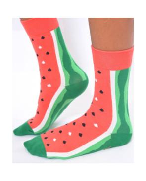 Les Petits Caprices Femme Chaussettes coton Pastéque tendance