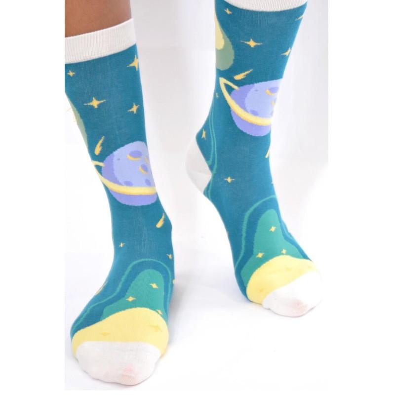 Chaussettes Planète Uranus ciel étoiles
