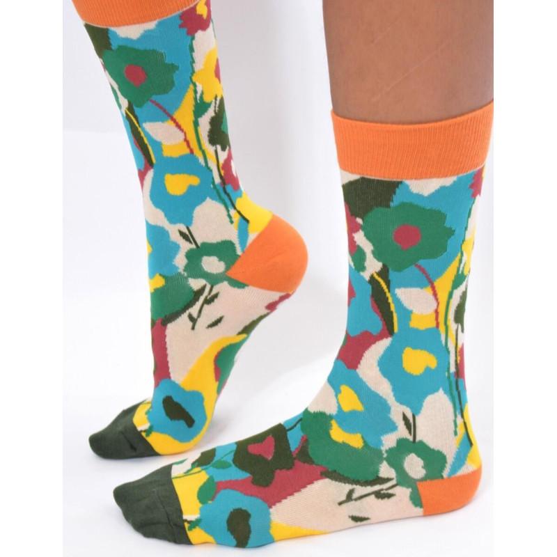Chaussettes Fleurs Abstraites