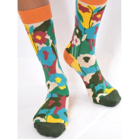 Chaussettes Fleurs Abstraites